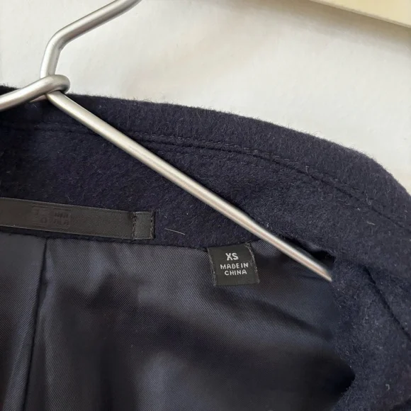 Uniqlo Women’s Navy Wool Cashmere Chesterfield Coat - Picture 3 of 9